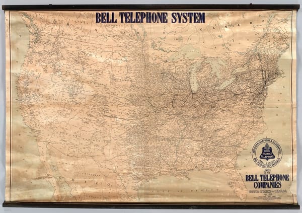 Look at this 1910 Map of AT&T’s Telephone Wires, an Early Version of ‘Broadband Mapping’