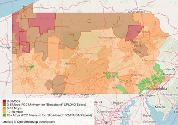 Pennsylvania Broadband Speeds Worse Than Previously Believed, According to State Report