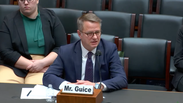 Photo of Greg Guice during the hearing