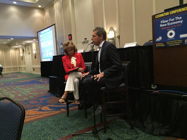 Hilda Legg interviews Jonathan Chambers at Kentucky conference.